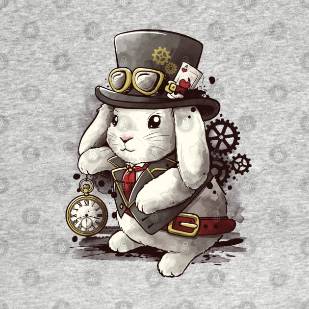 Steampunk white rabbit by NemiMakeit